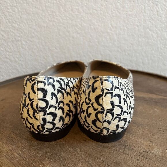 Barbara Bui White Black Animal Print Pointed Toe Ballet Flats Women's Size 36 6 - Picture 6 of 10